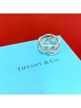 Tiffany & Co Vintage Keltech Knot Ring 925 Sterling Silver